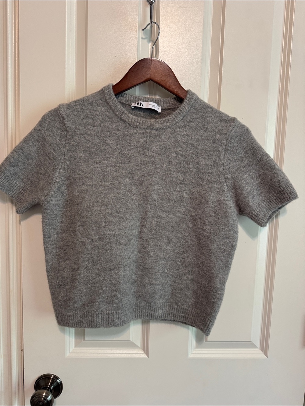 Zara Short Sleeve Sweater Gray